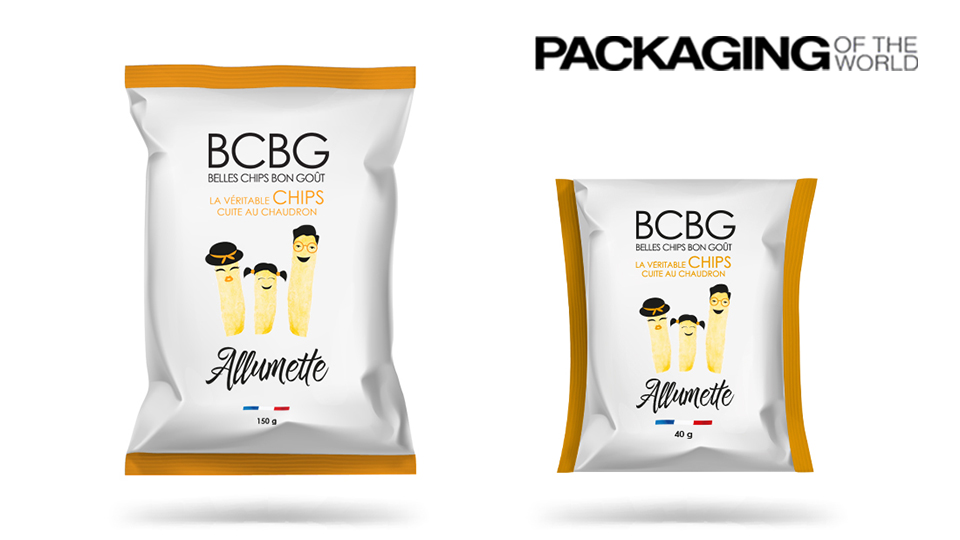 PACKAGING OF THE WORLD, CHIPS ALLUMETTE BCBG récompensées