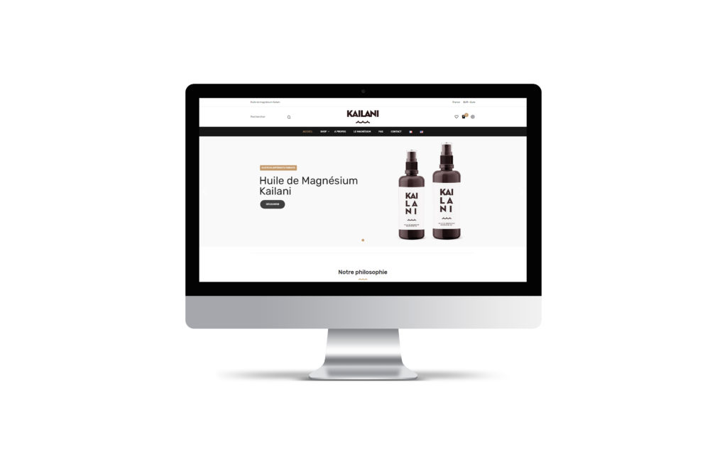 Site internet Kailani - Vente de magnésium